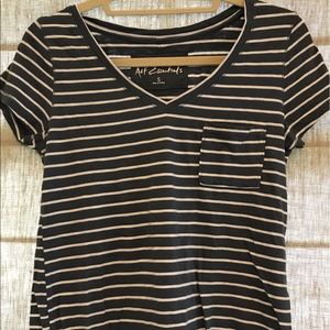 Dark periwinkle striped tee shirt